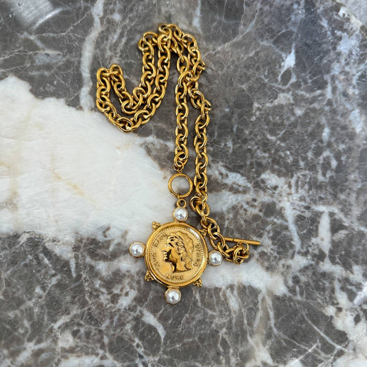Pearl Coin Necklace