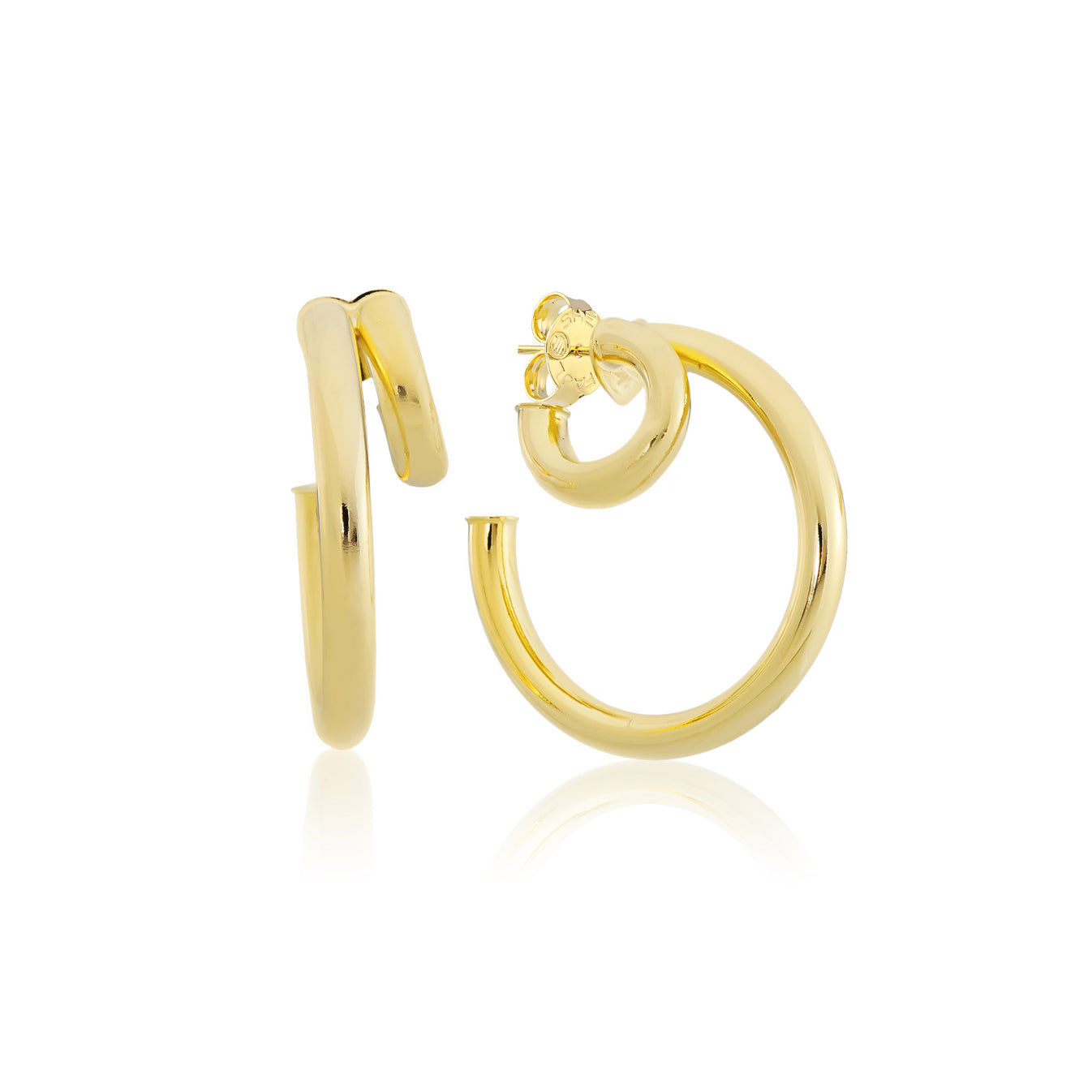 Frankie Hoops in Shiny 18K Gold