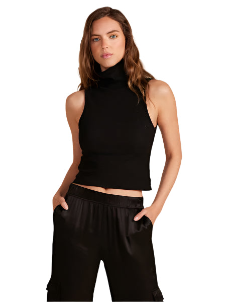 Turtleneck Tank in Black