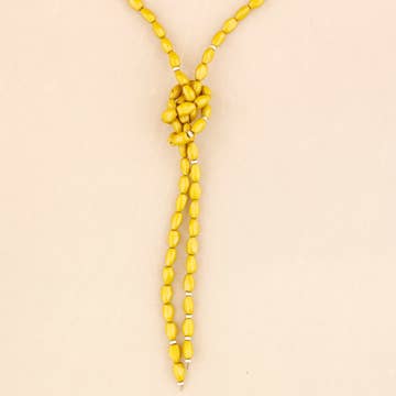 Long Beaded Lariat Necklace