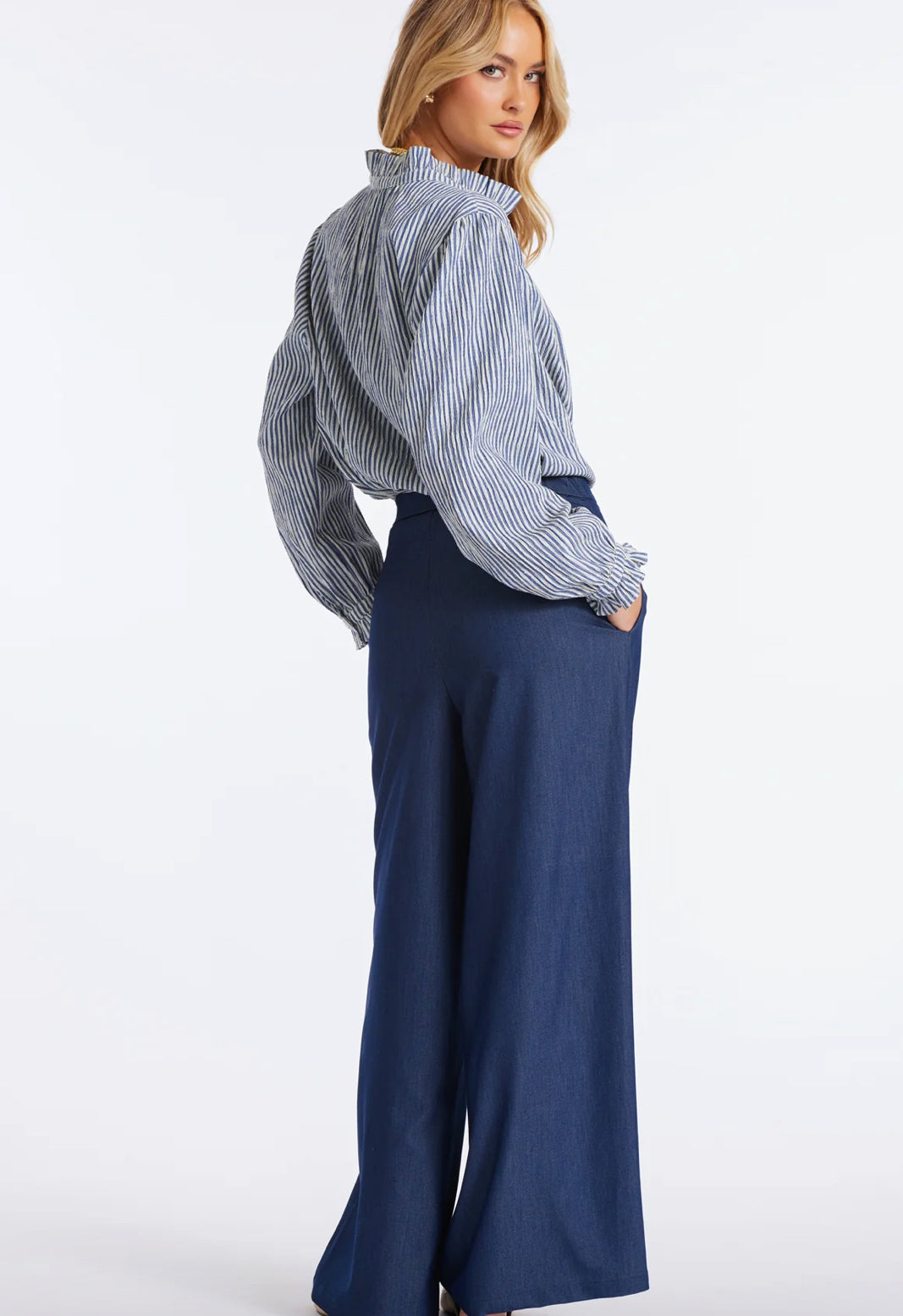 Somerset Top in Blue Stripe