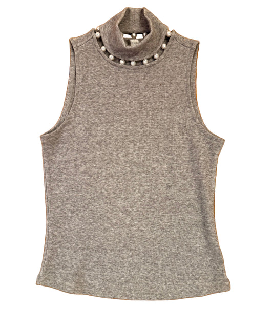 Pearl Mock Neck Top