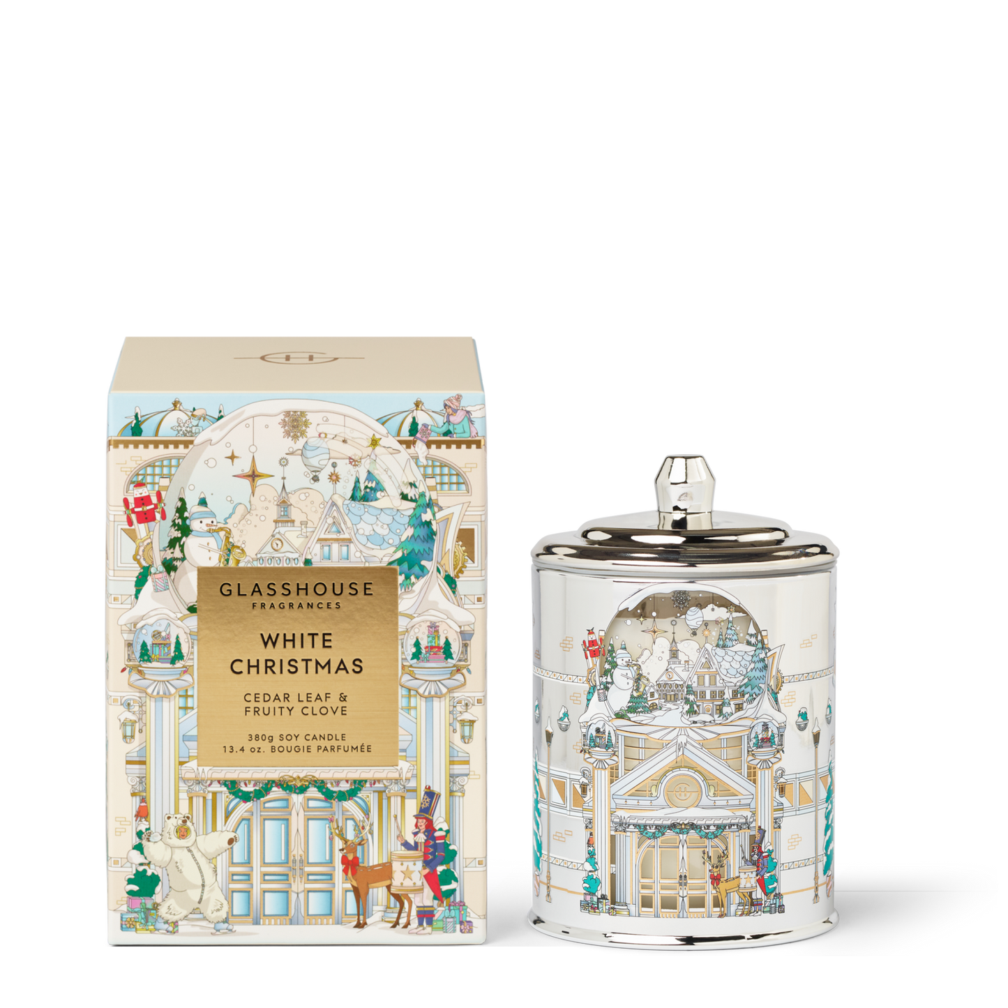 GLASSHOUSE 13.4 oz Limited Edition Candle in White Christmas