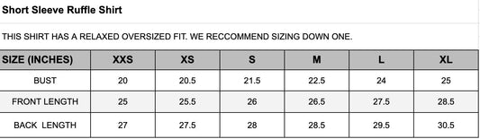 Heidi Houston Short Sleeve Ruffle Shirt in White