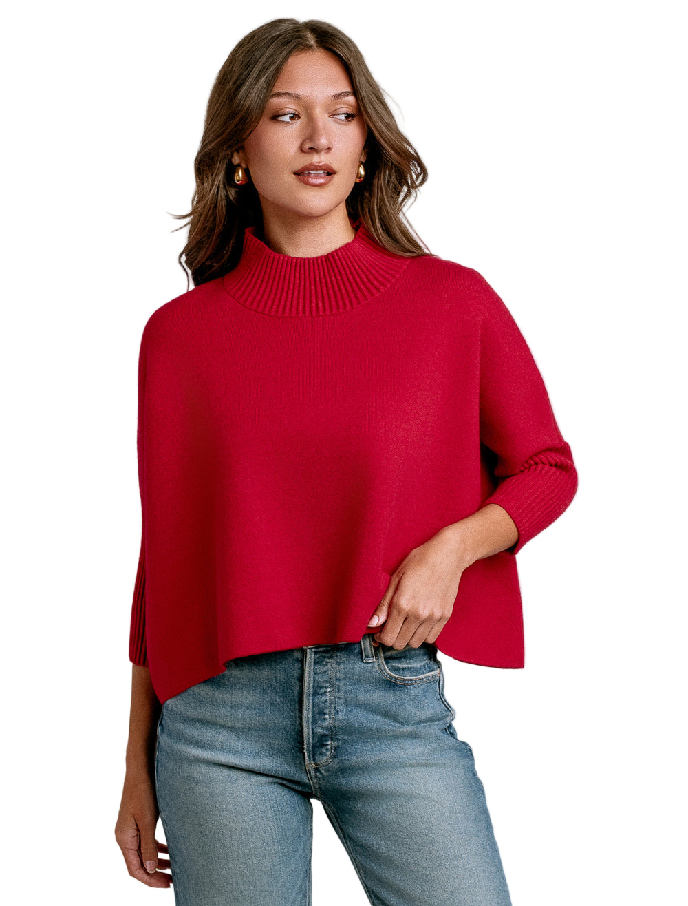Aja Sweater One Size/25" in Scarlet