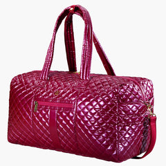 24 + 7 Weekender Duffle in Raspberry Pink Metallic