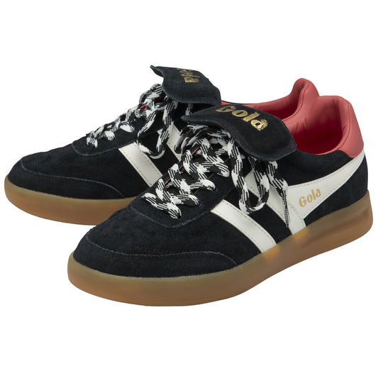 Gola Stadia '86 Sneakers in Black/Off White/ Coral/Gum