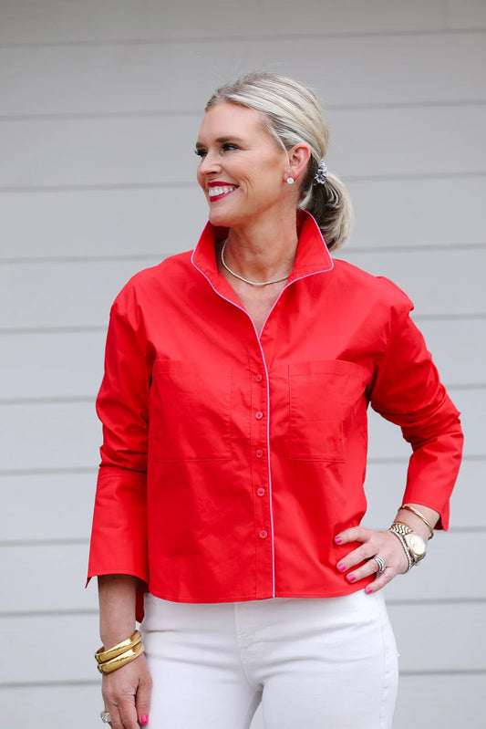 Preorder….Heidi Houston The Piper in Red/Pink - The South Apparel
