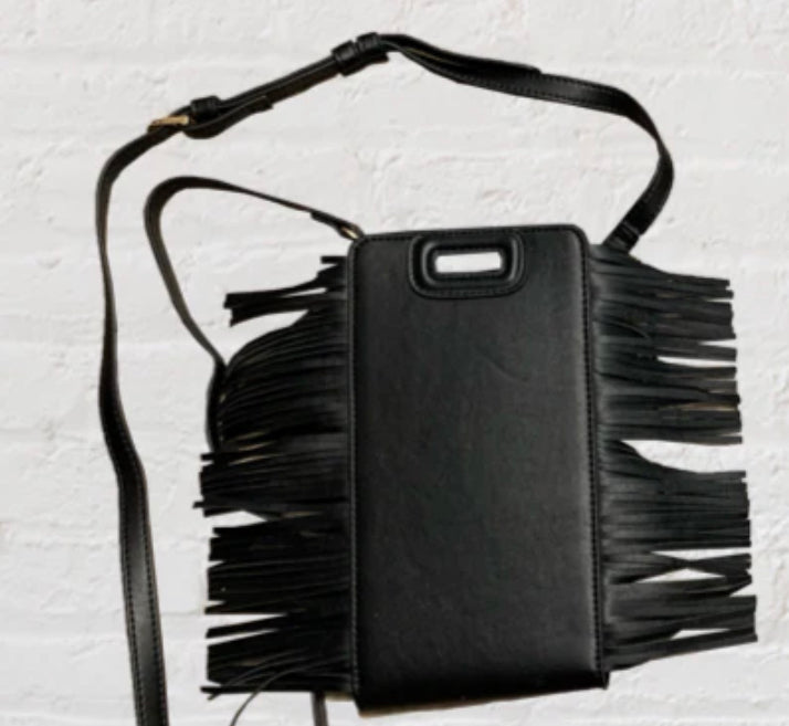 Ah dorned Faux Leather Phone Crossbody in Napa Black The South