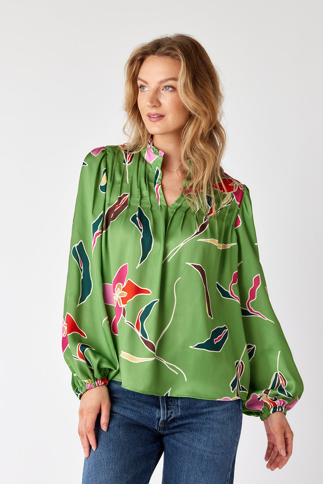 CROSBY Gabby Blouse in African Lily