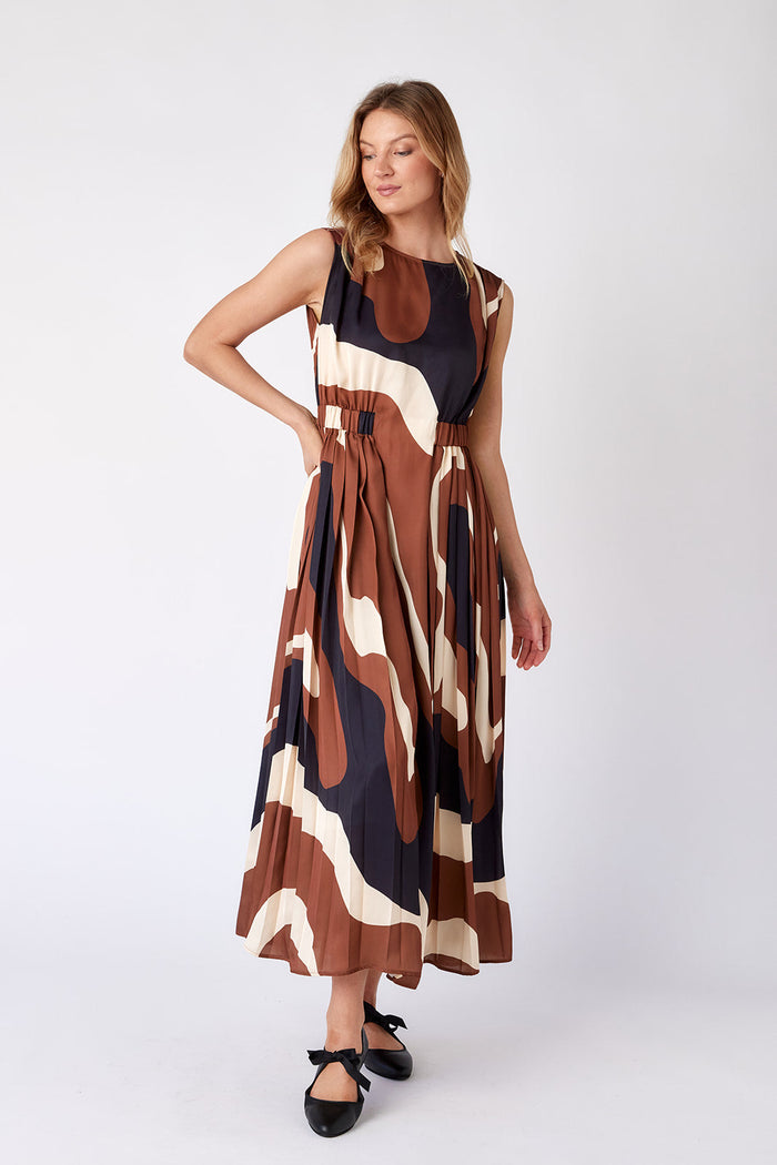 CROSBY Brantley Dress in Topography