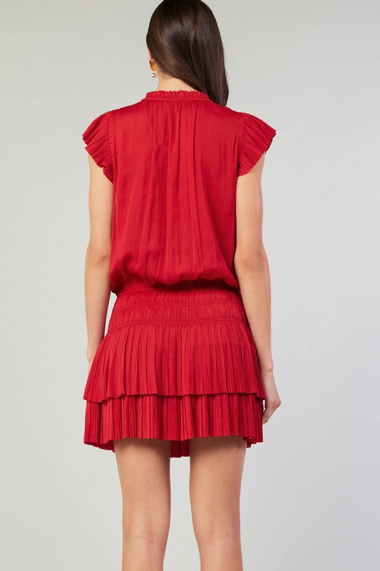 Laura Dress in Bright Red