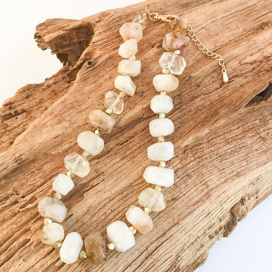 Chunk Brass Statement Necklace