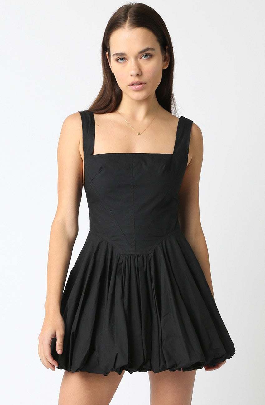 Eliza Balloon Dress in Black