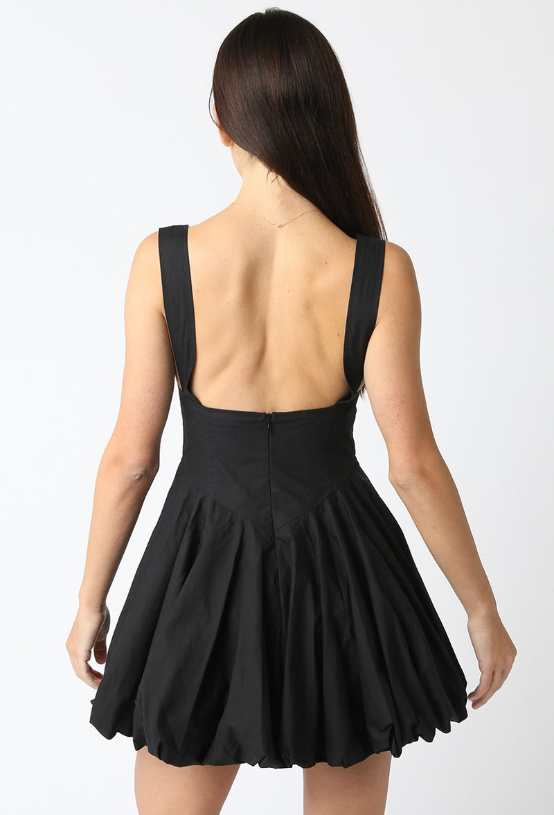 Eliza Balloon Dress in Black