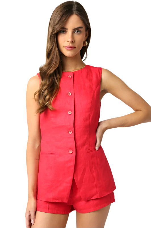 Red Cora Shorts