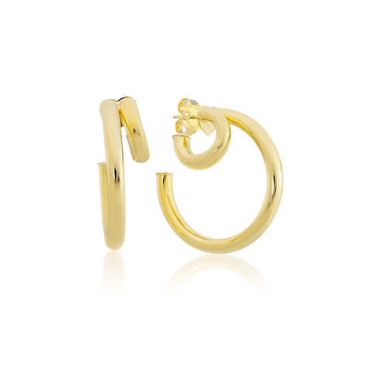 Frankie Hoops in Shiny 18K Gold