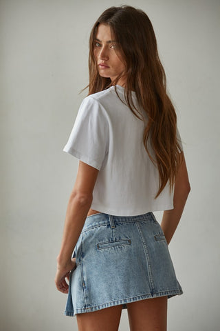 Everyday Cropped Tee, White