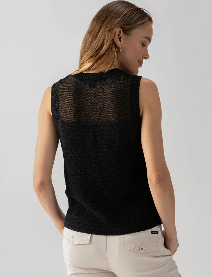 Sanctuary Waves Sweater Shell in Black