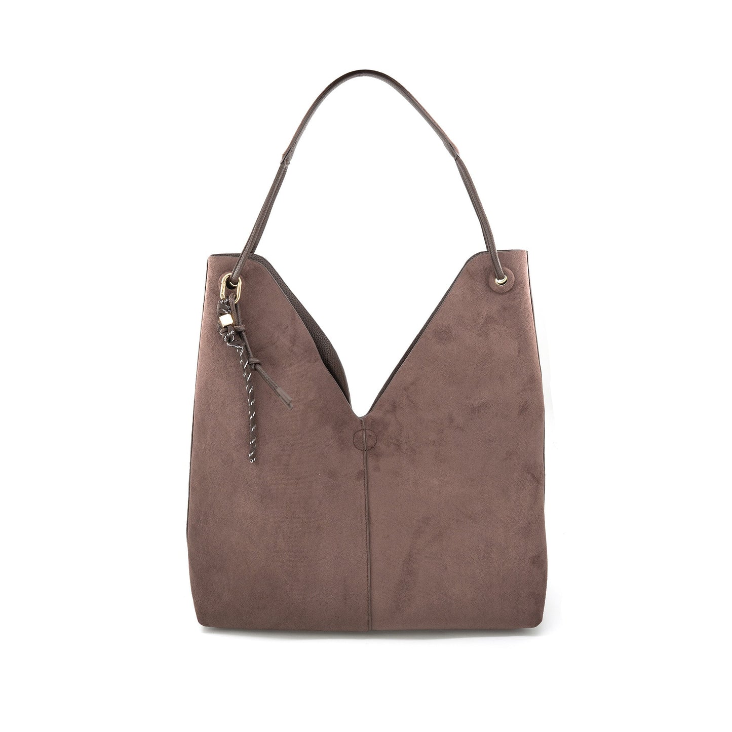 Oversized Reversible Shoulder Bag in Chocolate