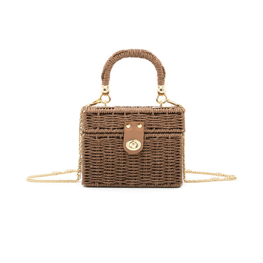 Rattan Train Case