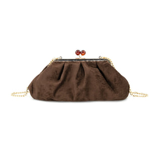 BC Aura Suede Clutch, Olive Green