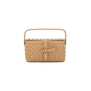 BC Elena Bag, Burgundy, Woven Top-Handle