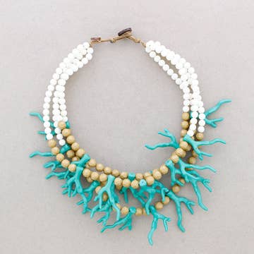 4 Strand Coral Ball Necklace - The South Apparel