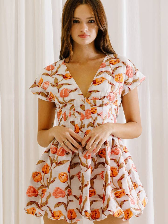 Paige Tulip Embroidered Mini Dress