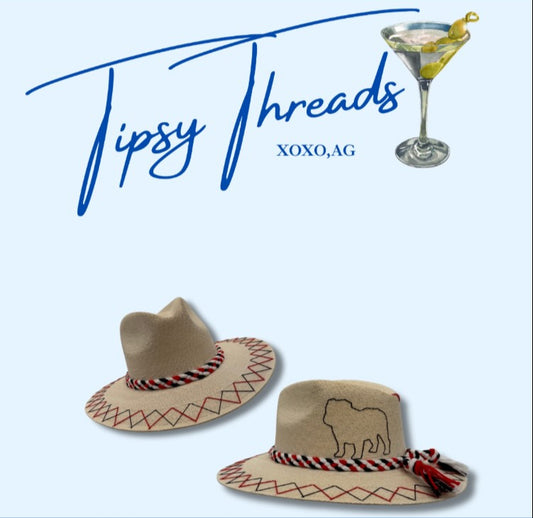 Tipsy Threads Natural Palm Game Day Hat