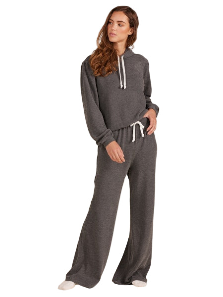 Wide Leg Drawstring Pants in Dark Grey