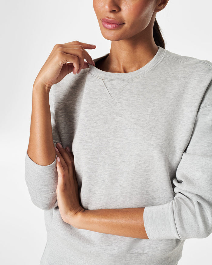 Spanx AirEssentials Crew in Light Grey Heather