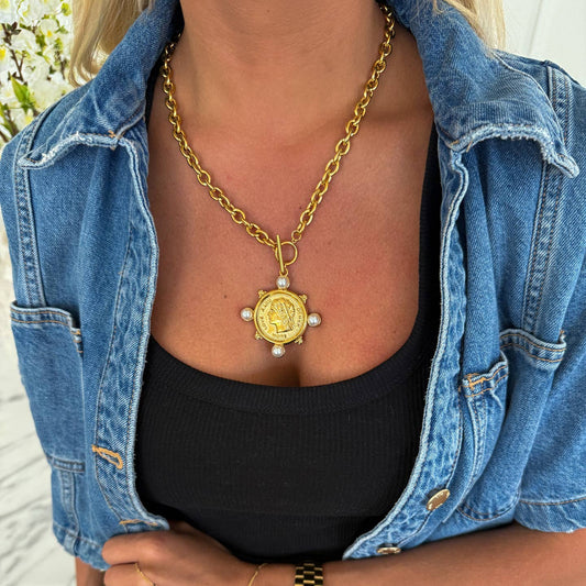 Pearl Coin Necklace