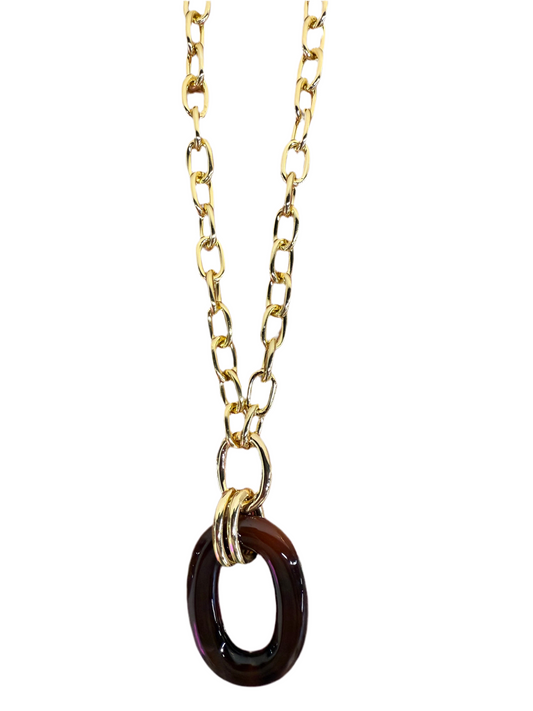 Acrylic Oval Necklace