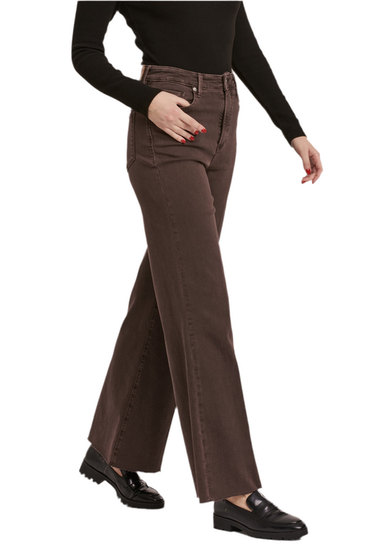Fiona Wide Leg jean in Mocha