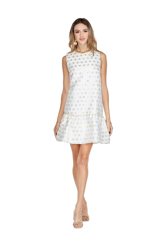 Flowers Dress in White Daisy