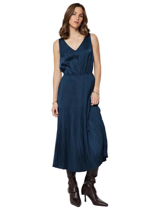 Sweater Combo Dress, Navy