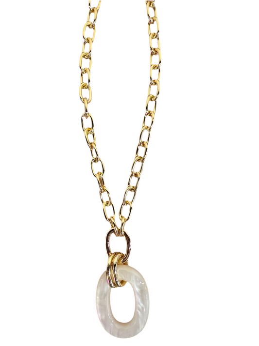 Acrylic Oval Necklace