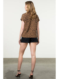 Felicity Short Sleeve Cheetah Top