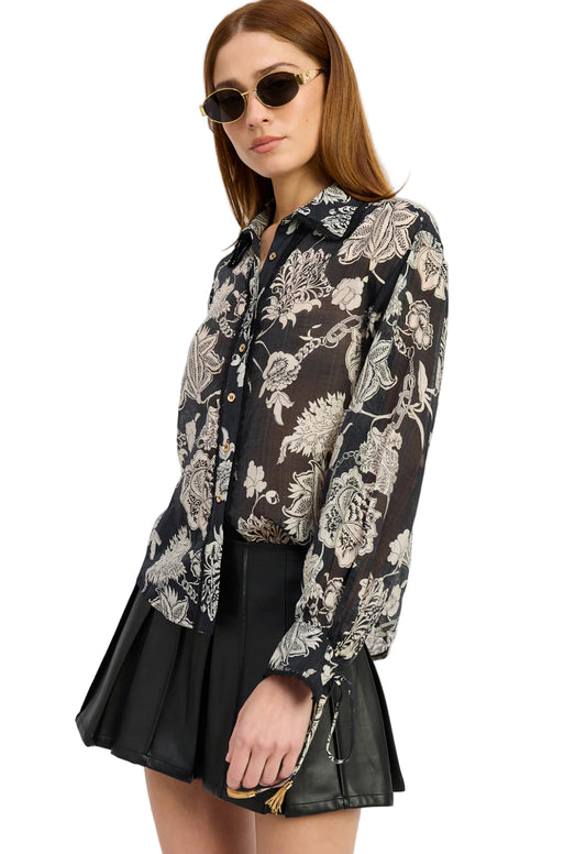 Elisabet Shirt in Black Ivory