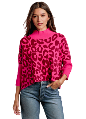 Aja Bozoma Sweater in Pink Cherry