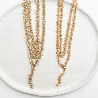 Small Cluster Rosary Drop Necklace