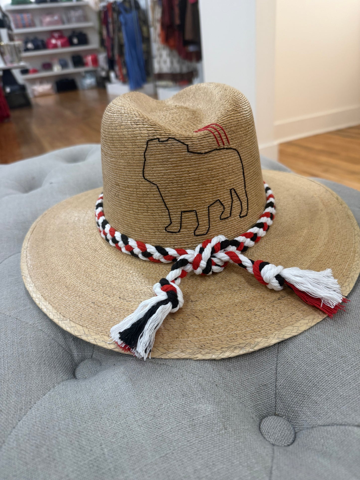 Tipsy Threads Natural Palm Game Day Hat