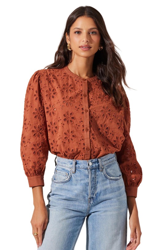 Astr The Label Savanna Top in Rust