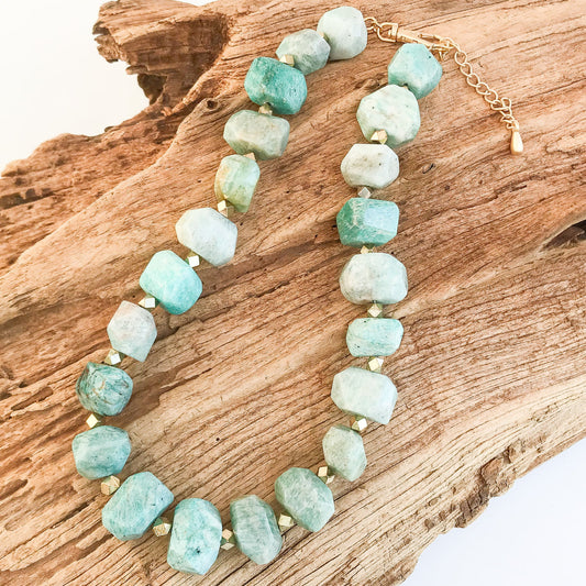 Chunk Brass Statement Necklace