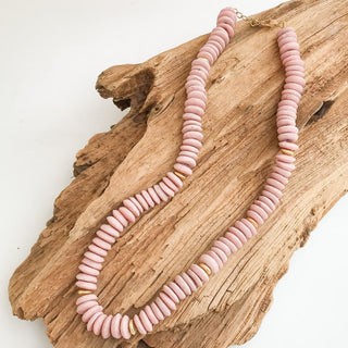 Long Clay Heishi Necklace