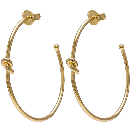 Knot Hoops in Shiny 18K Gold Plated