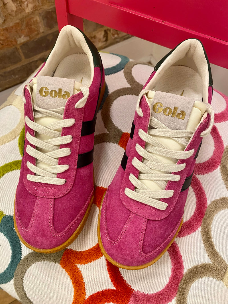 Gola Elan Sneaker in Fuchsia/Black/Evergreen