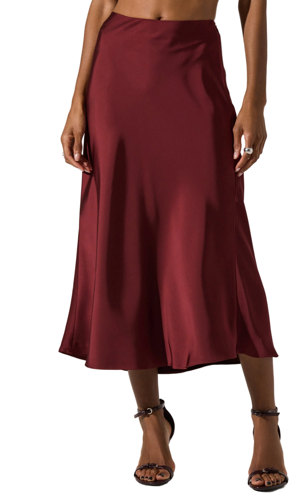 Astr The Label Windey Skirt in Wine