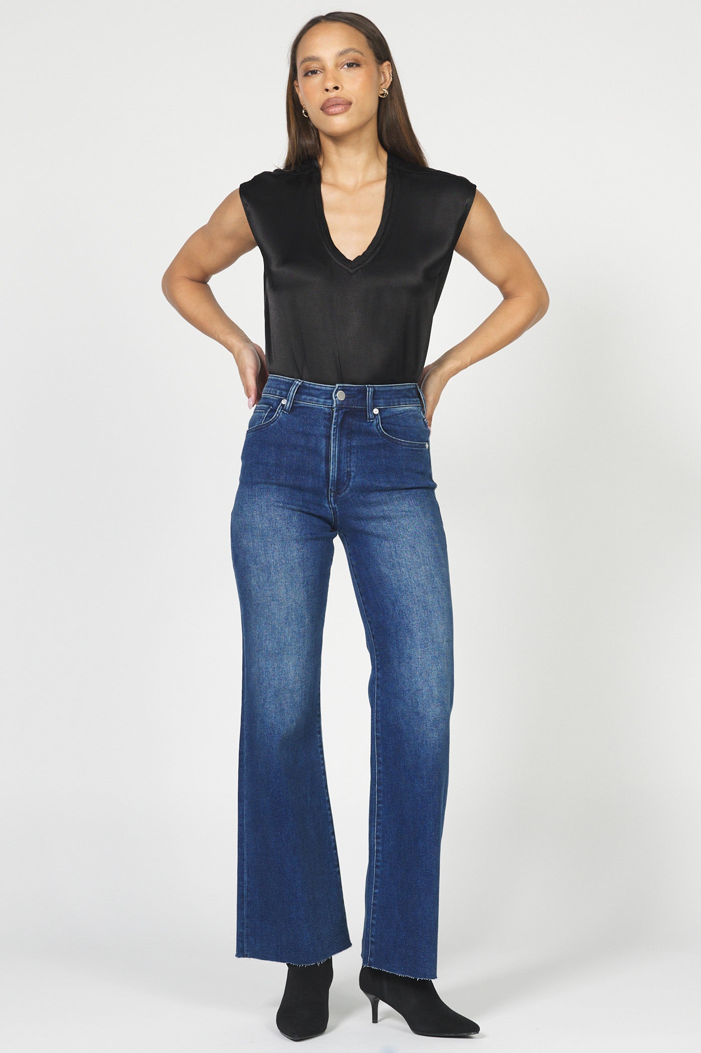 Fiona Wide Leg Jeans in Marsha